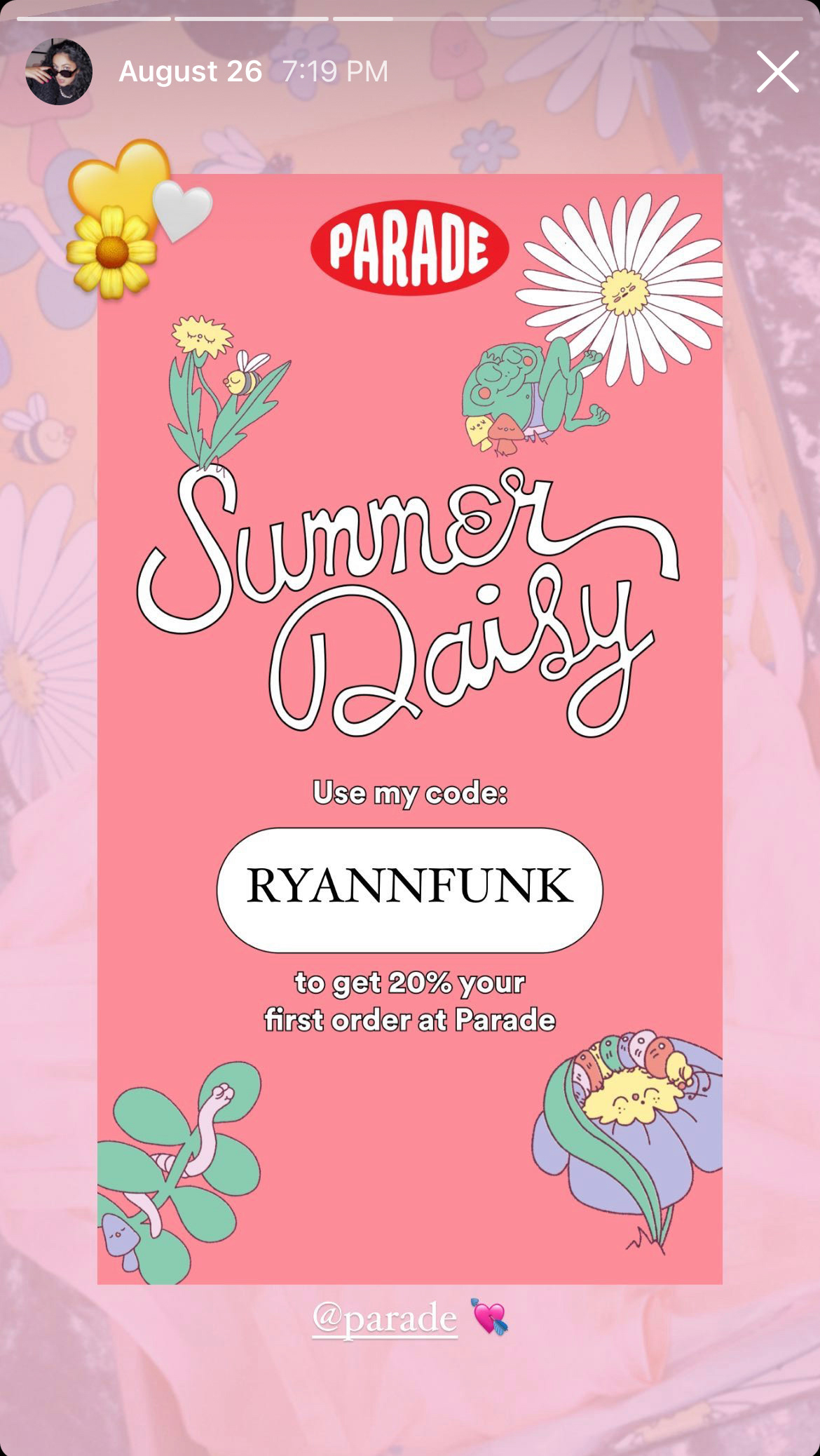 code RYANNFUNK for 20% off