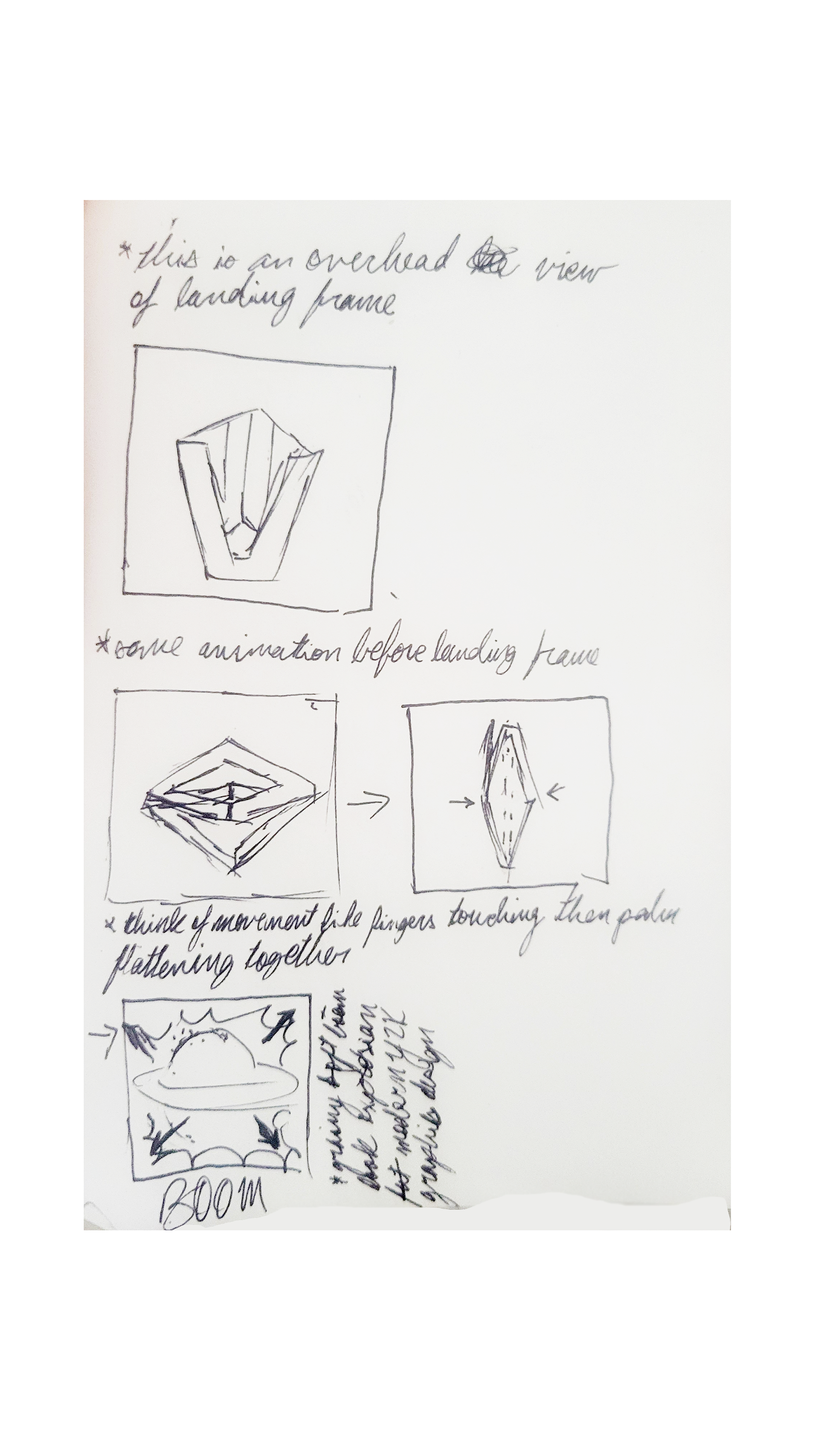 original storyboard sketches