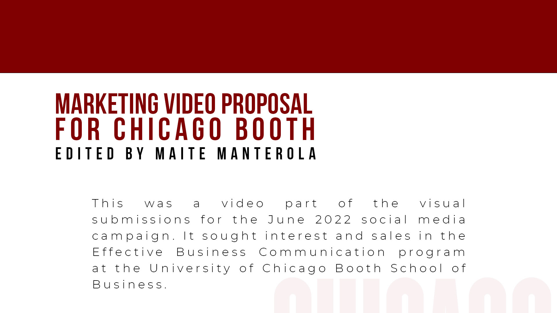 Promotions The University of Chicago Booth School of Business