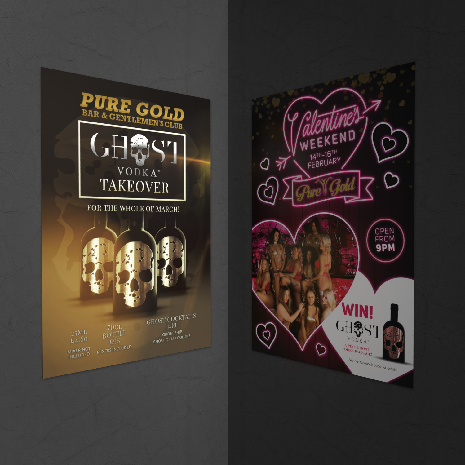 Posters for Pure Gold Nightclub (2019)