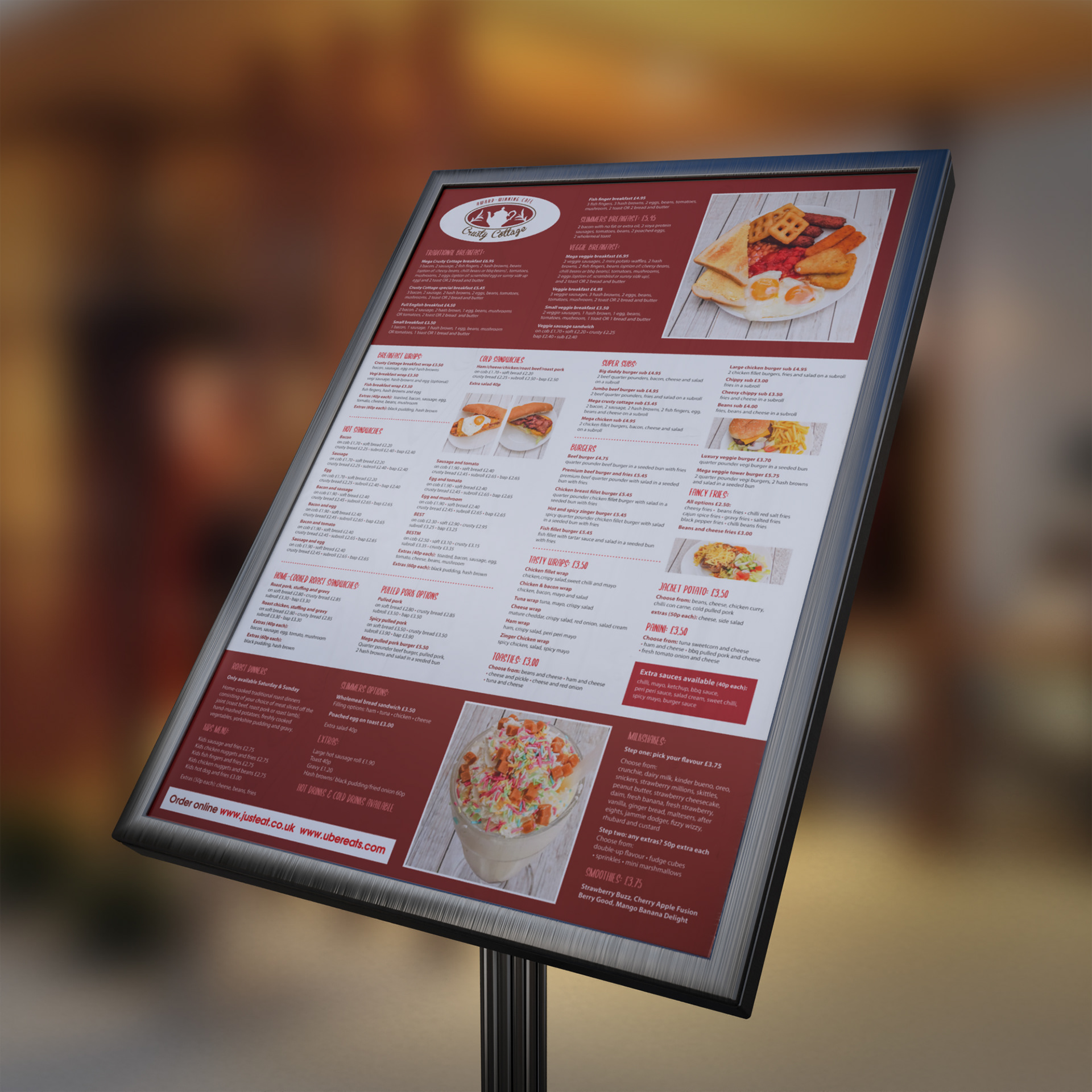 Menu Board for Crusty Cottage (2019)