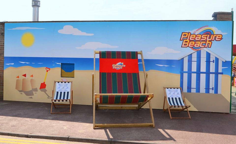 Signage for Pleasure Beach, Great Yarmouth 2017