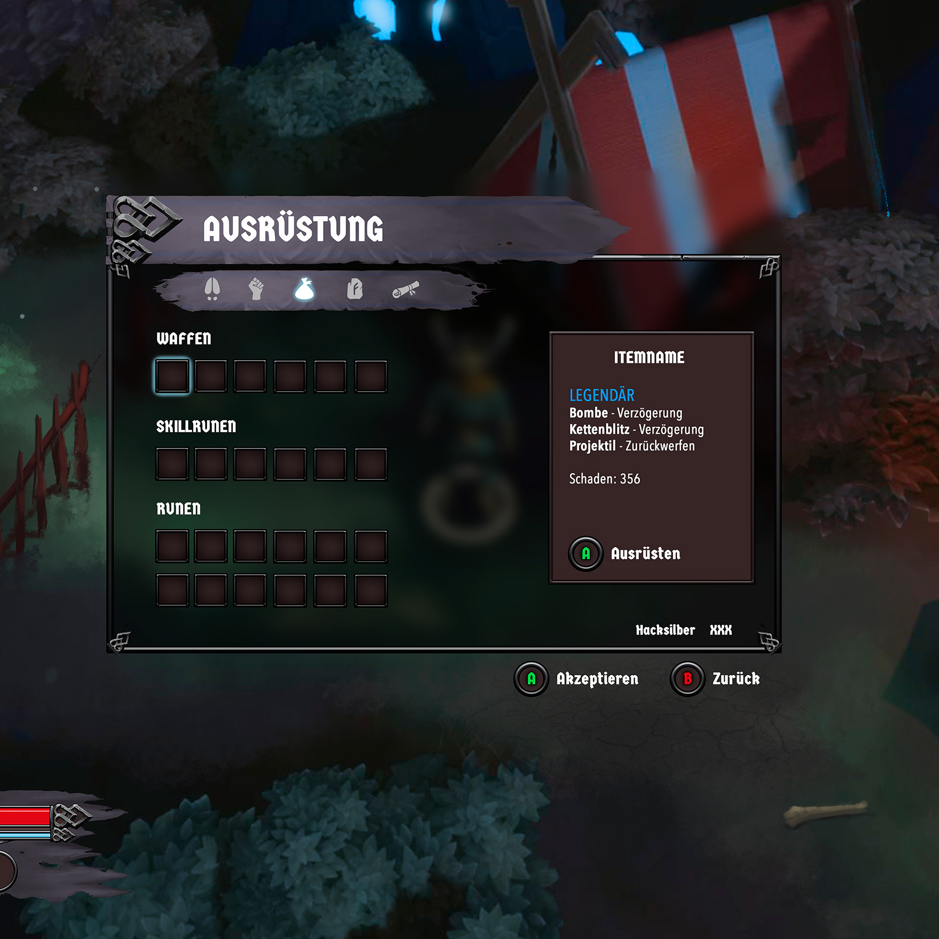 Inventory screen