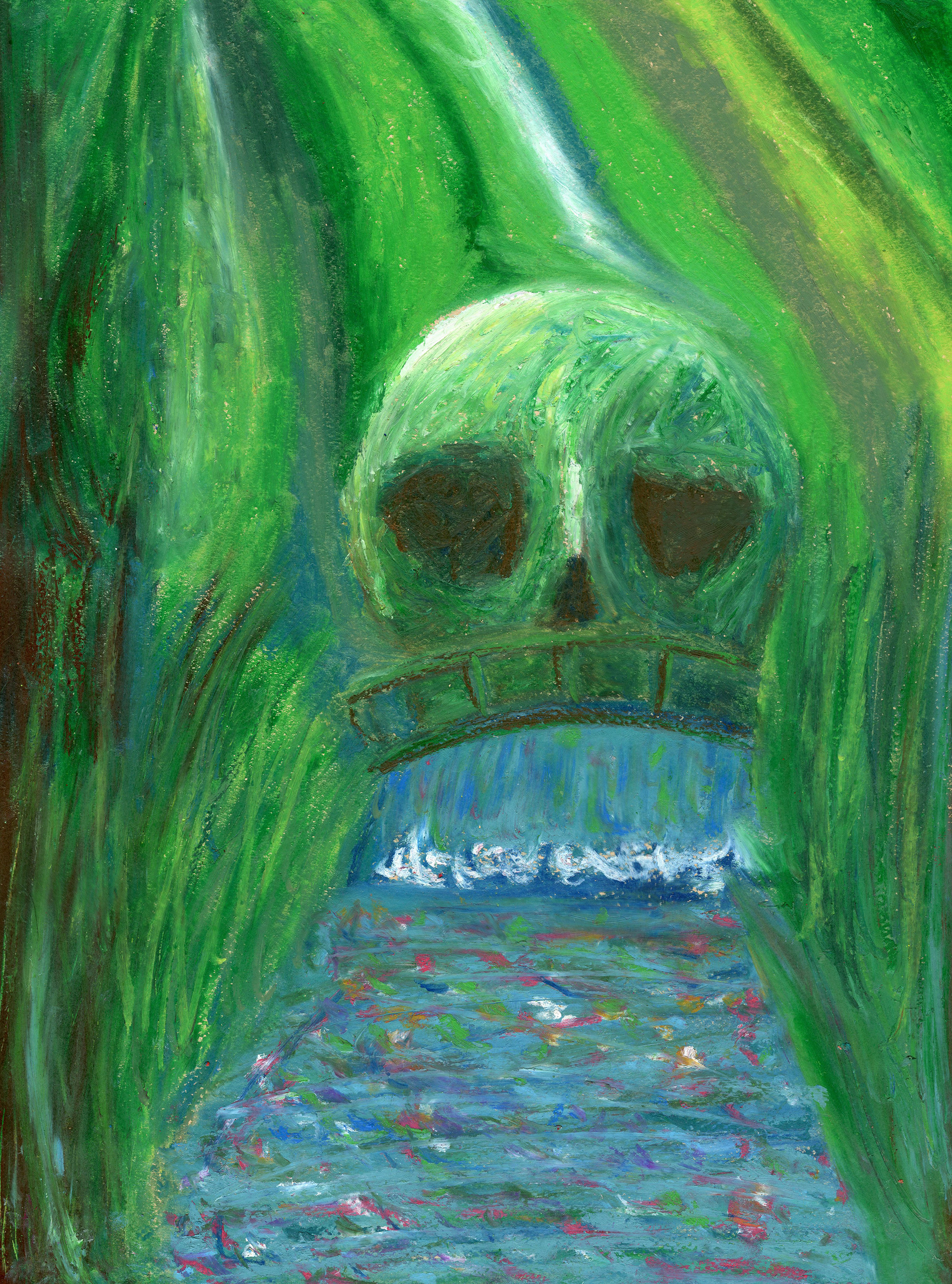 Monet's skull, 12"x16"