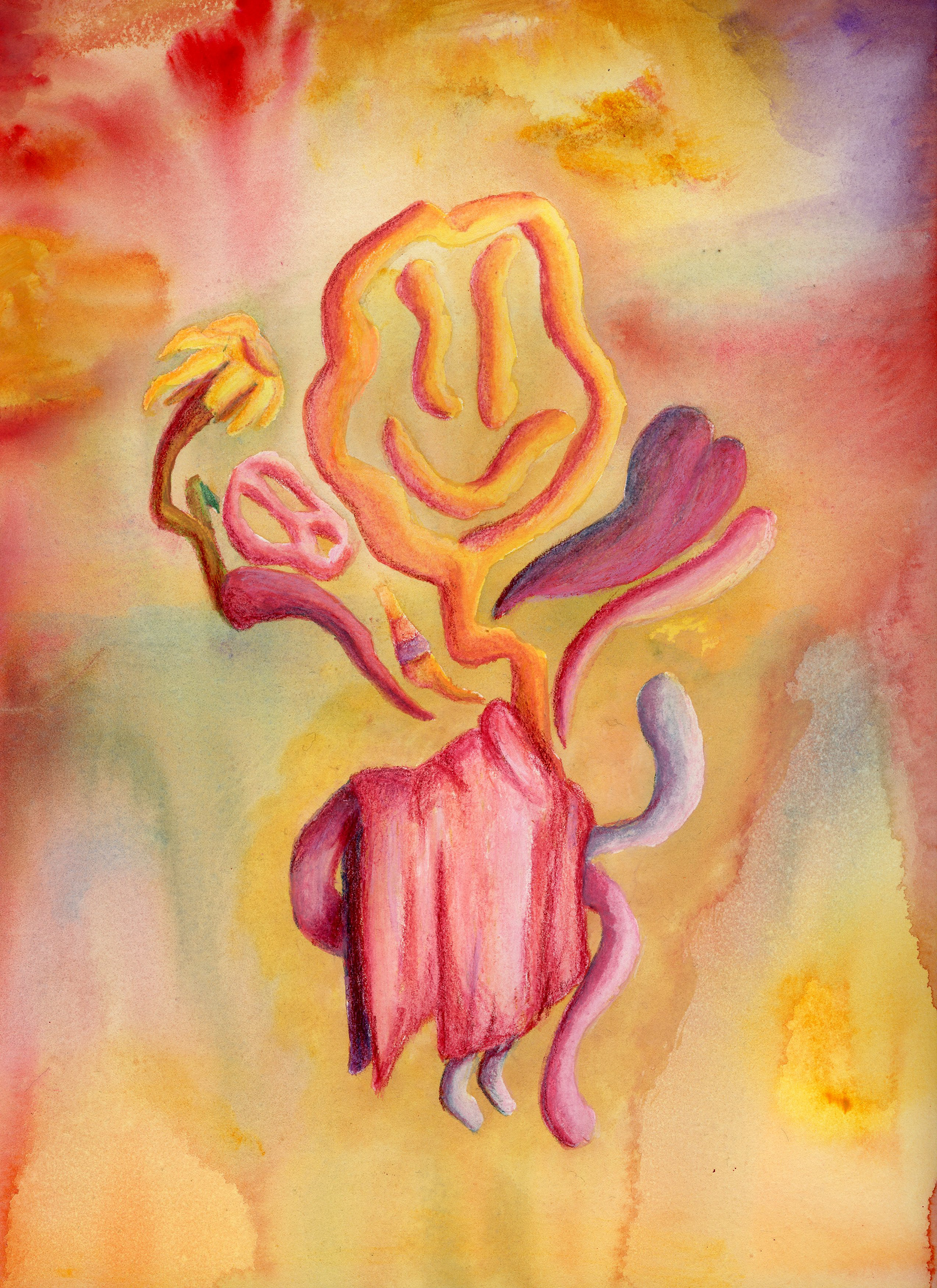 Just stay happy, 9"x12"