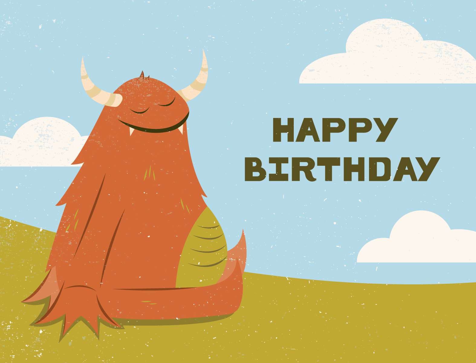 Happy Monster | Children's Birthday Card