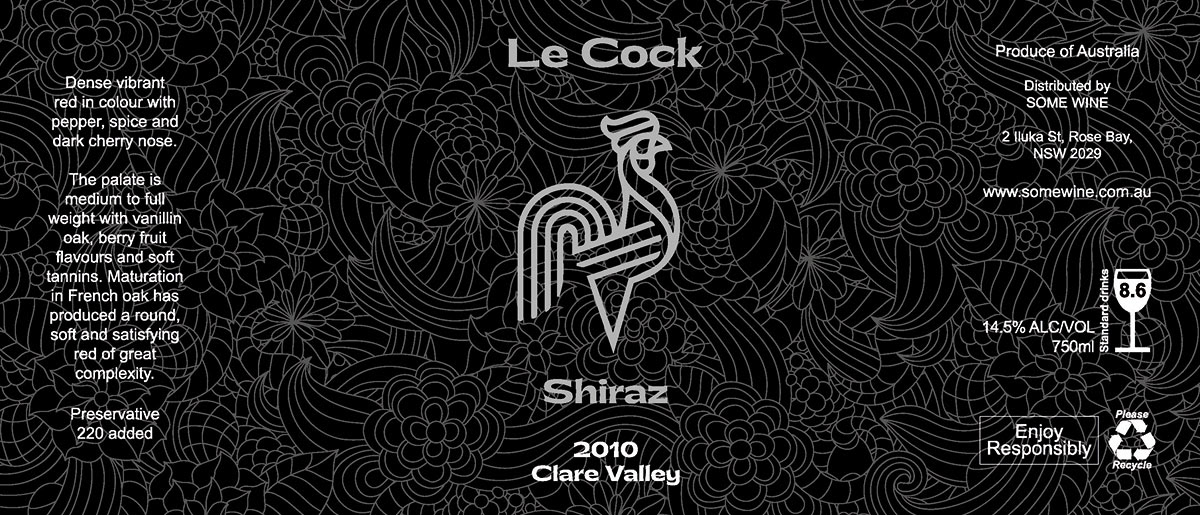 Label Design for Le Cock Wine