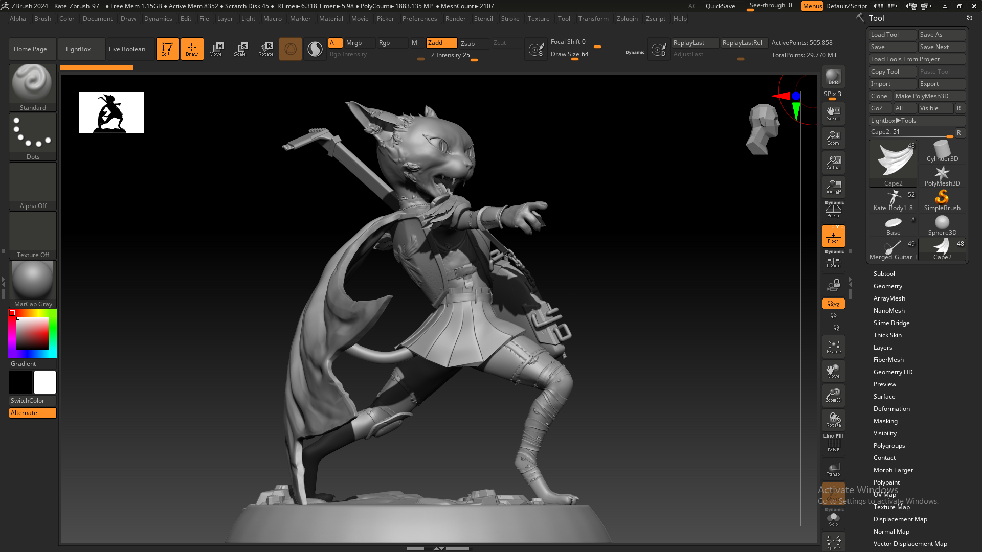 A Zbrush Screenshot