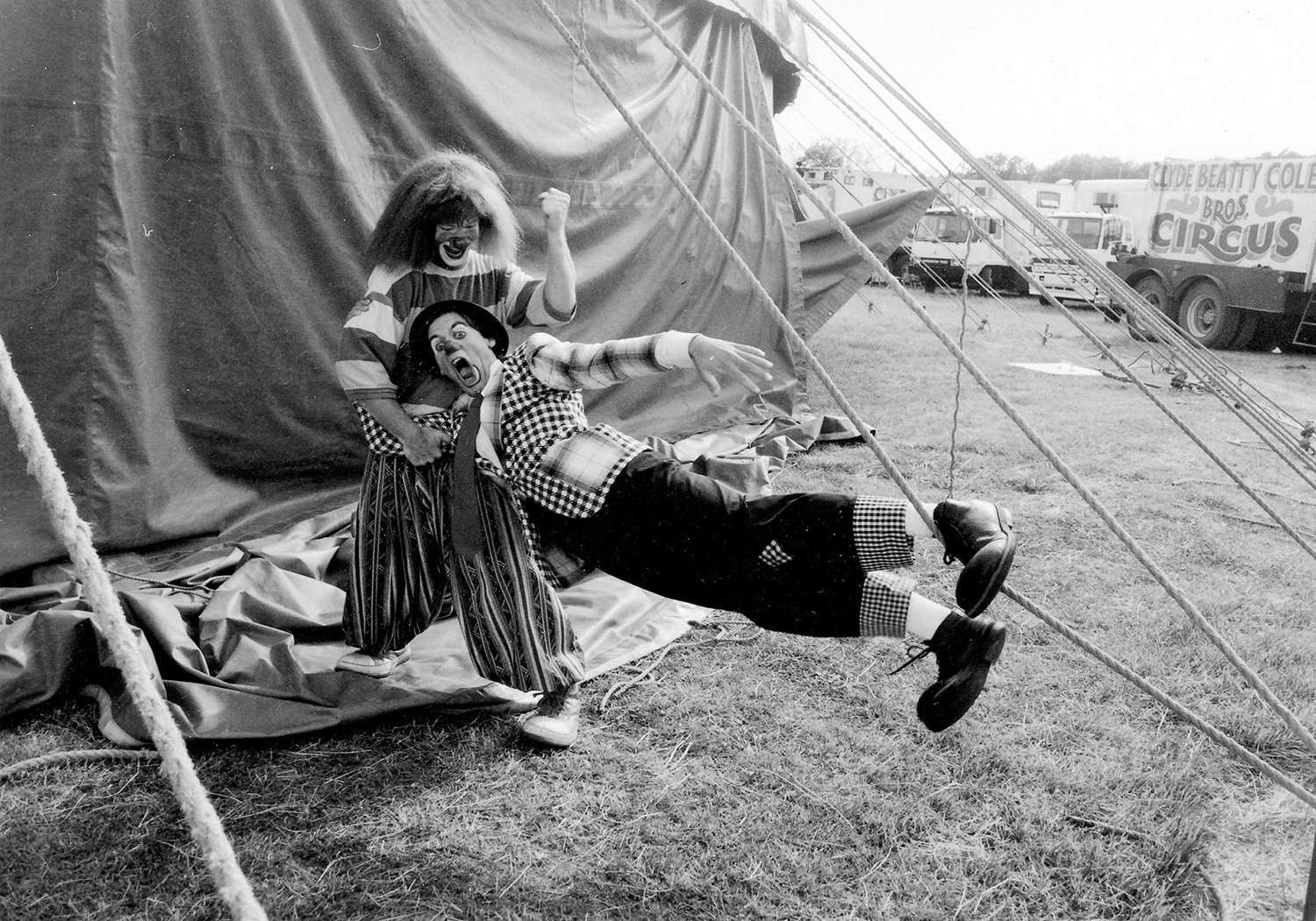 En el Clyde Beatty Cole Brothers Circus como clown tradicional circense.