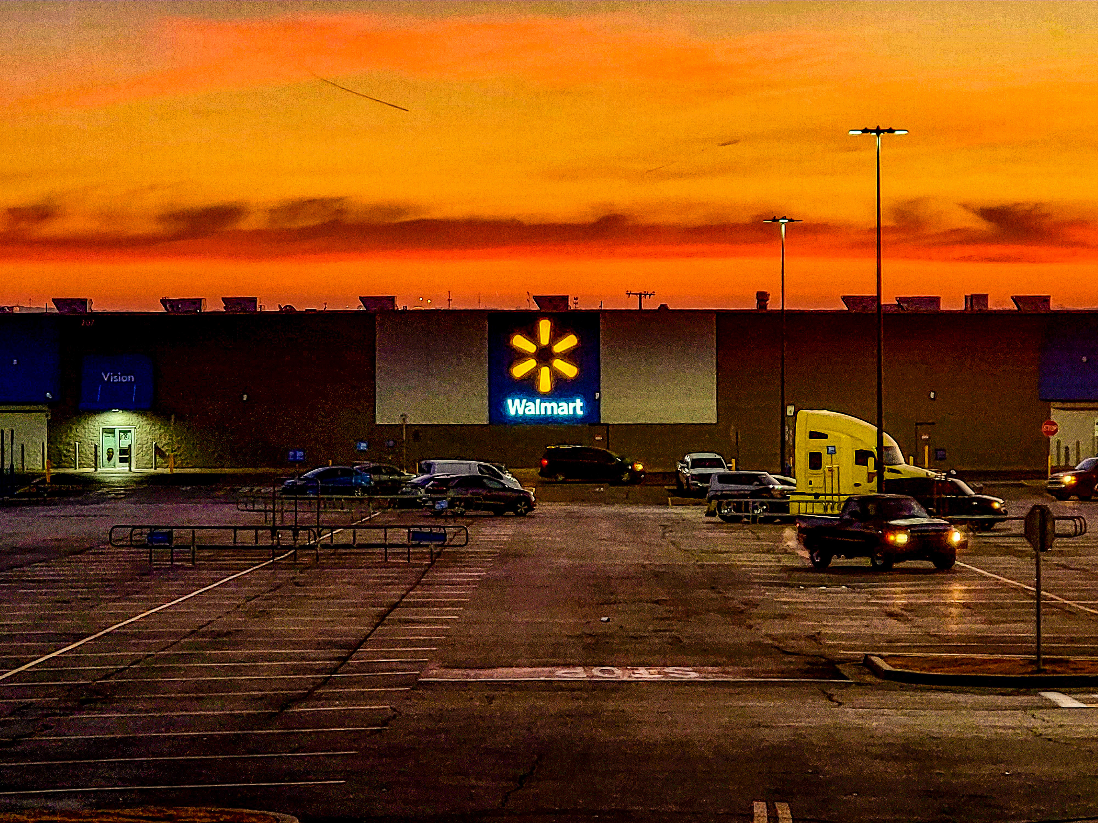 Sunrise over Walmart