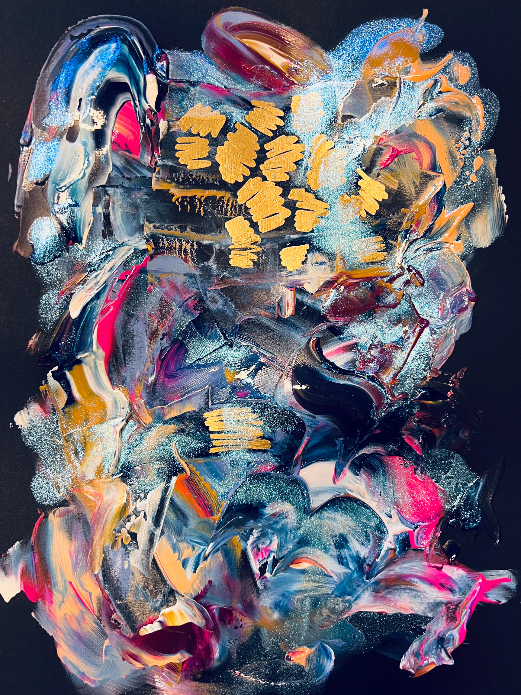 Muistijälkiä, 2023 // Mixed media on paper, 30x21cm  