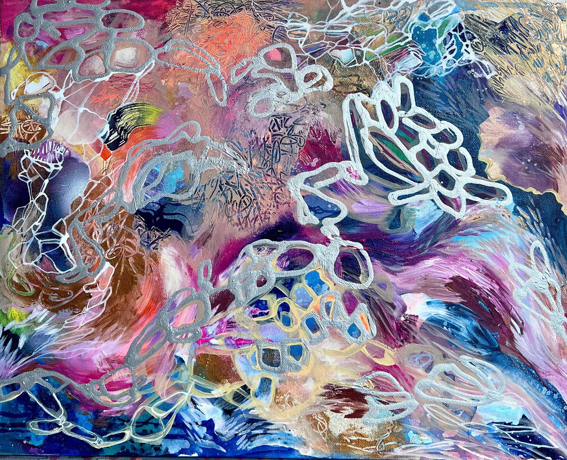 Rakkaudella sulle, 2024 // Mixed media on canvas 40x51cm 