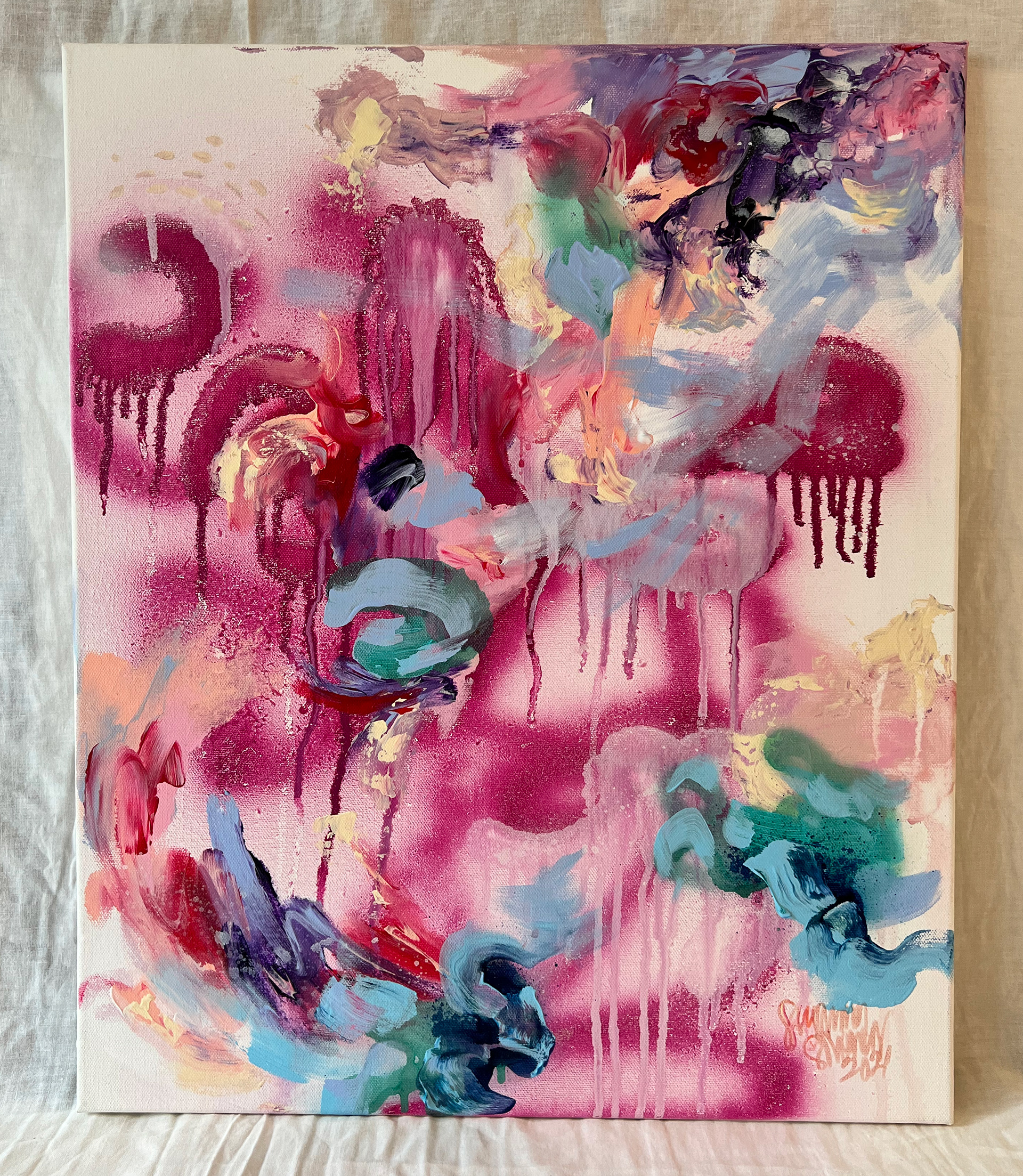 Moods 1/3 // Mixed media on canvas 55x46cm 