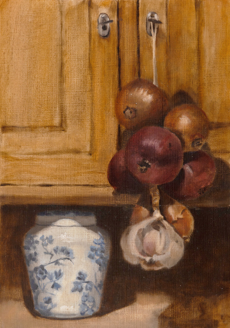 Onions - oil on paper - 35cm x 25cm