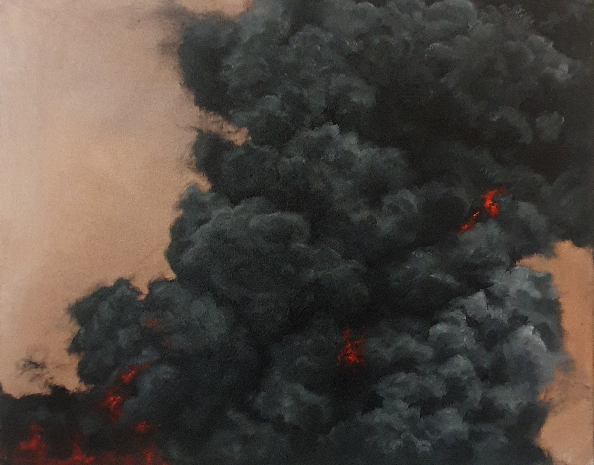 SMOKE 1 - oil on canvas - 54cm x 60cm