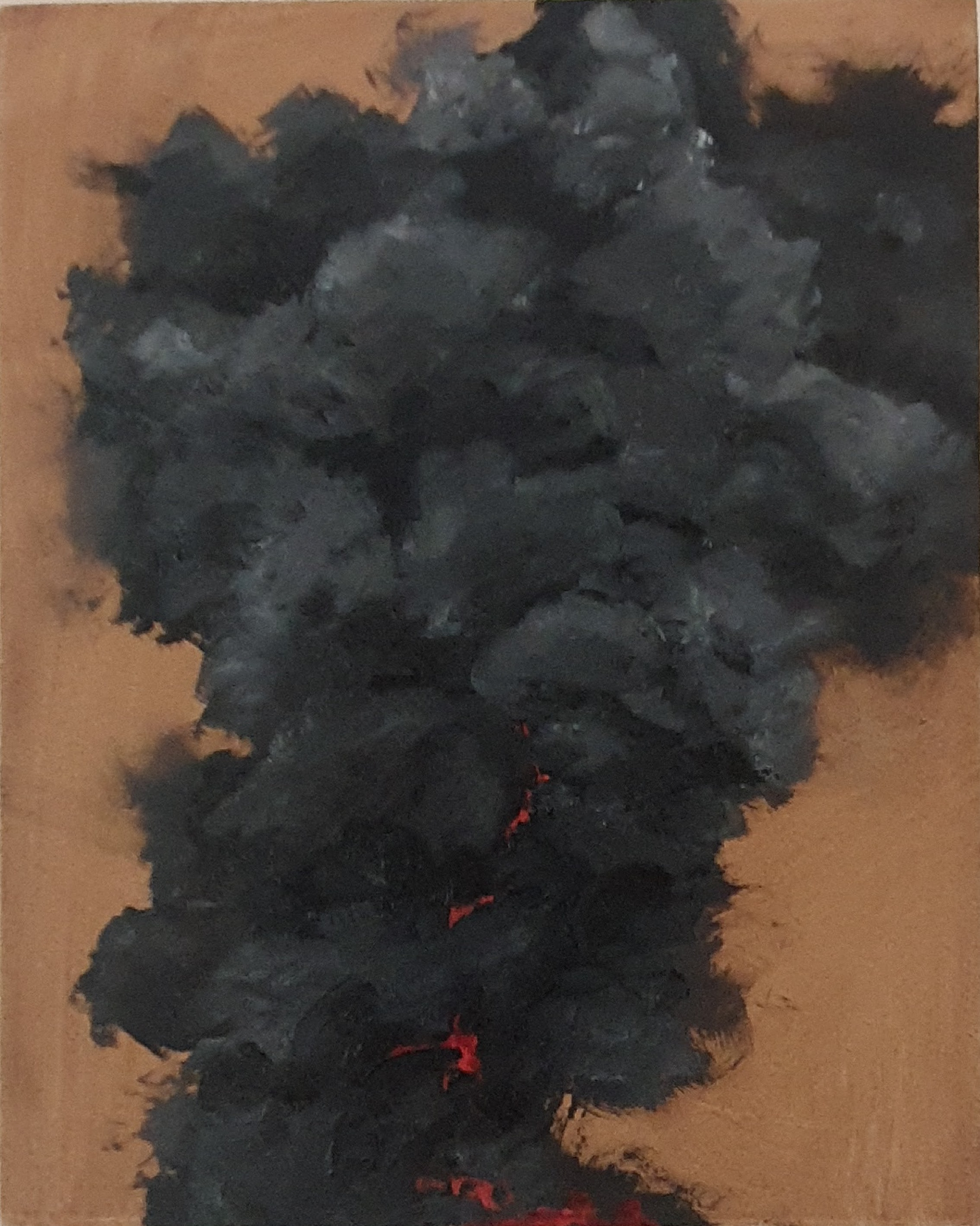 Smoke 2 - oil on board - 25cm x 20cm