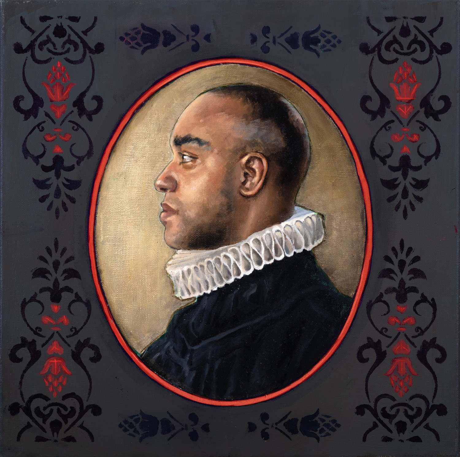 SOCIETATUM right - OIL ON CANVAS - 40X40CM