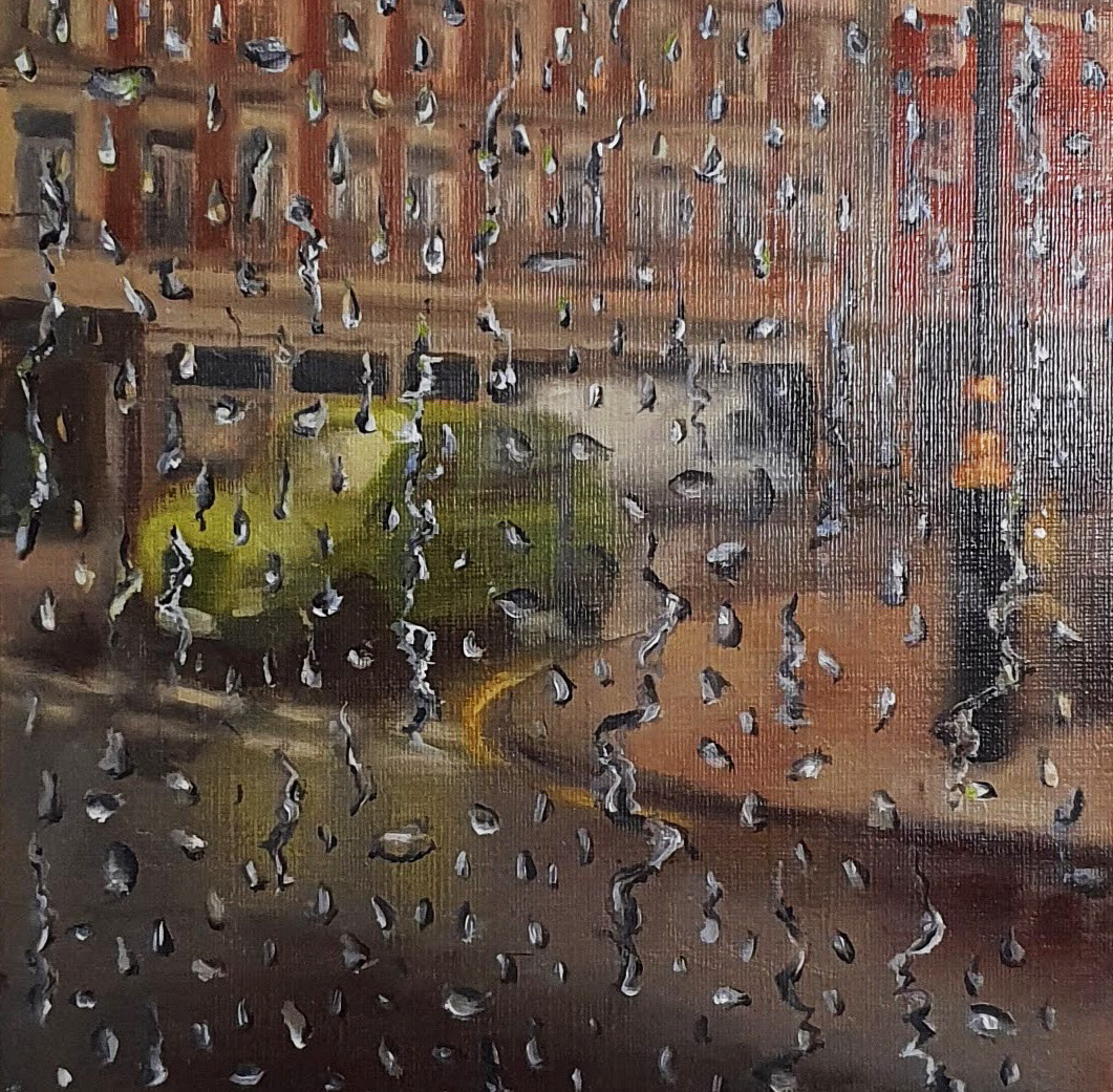 My London 1 - oil on board - 21cm x 21cm