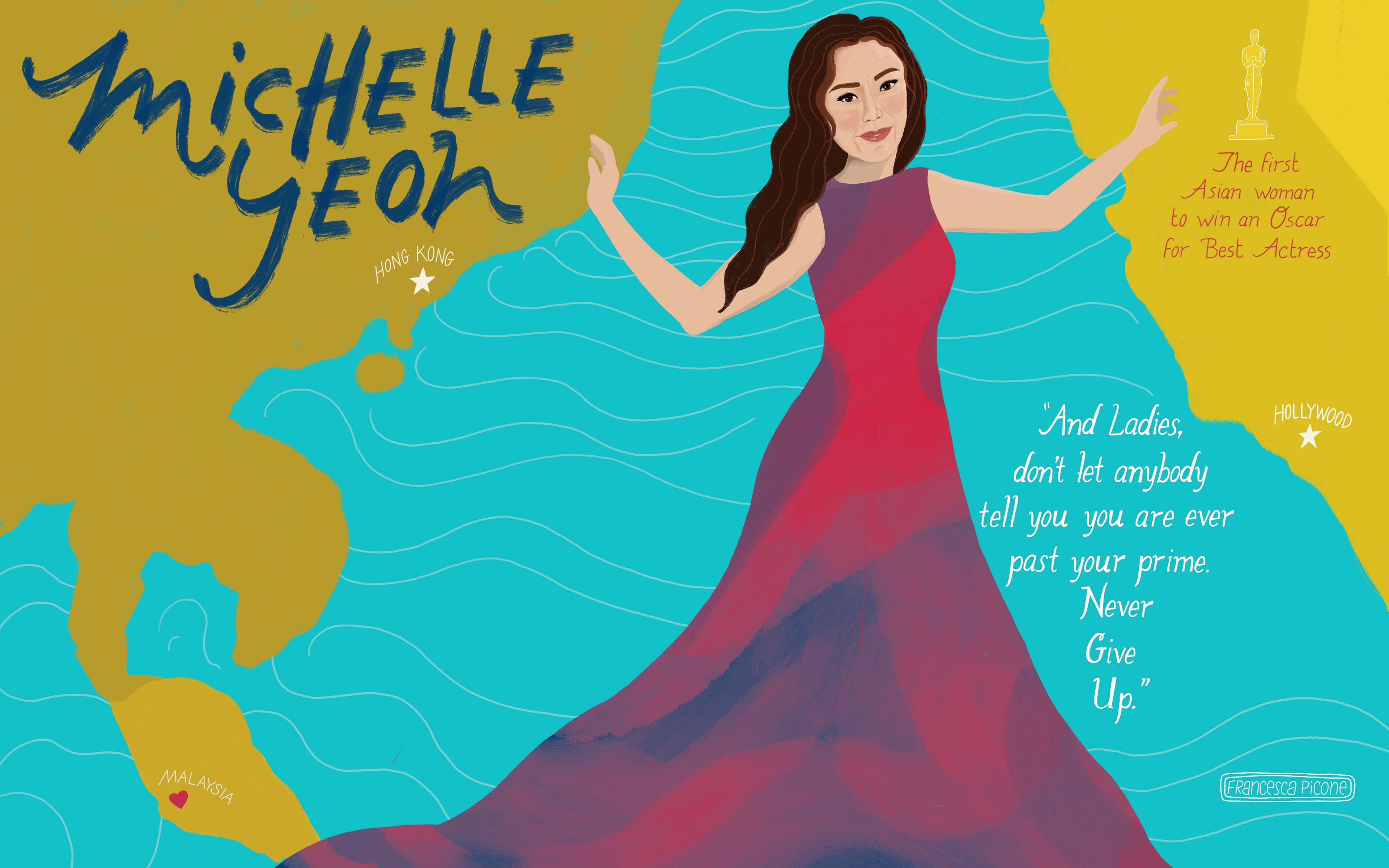 Book Layout-2 page spread Michelle Yeoh