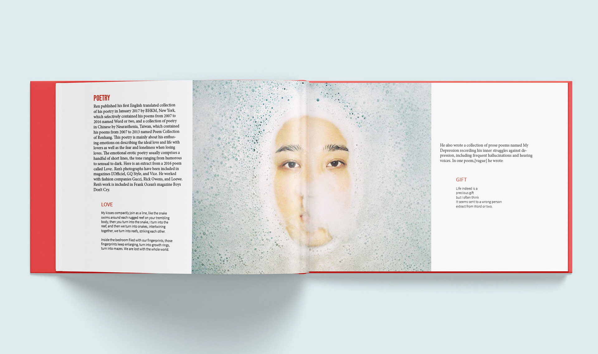 Ren Hang Art Book Mockup for NYU Course