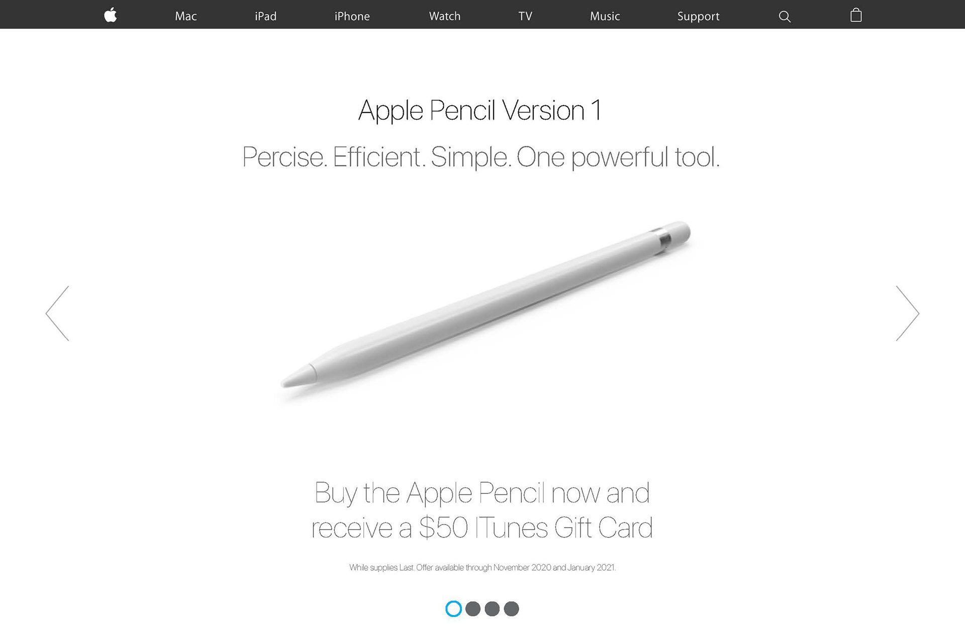 Apple Pencil Website