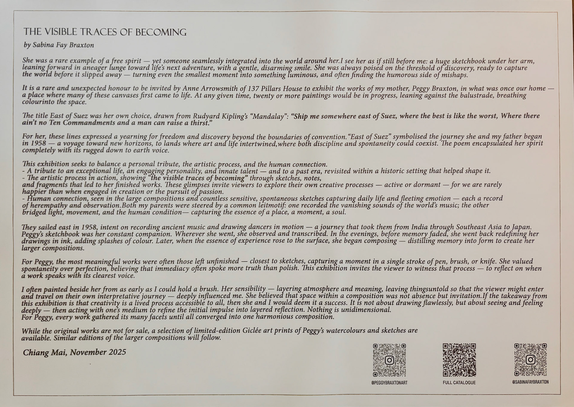 The visible traces of becoming