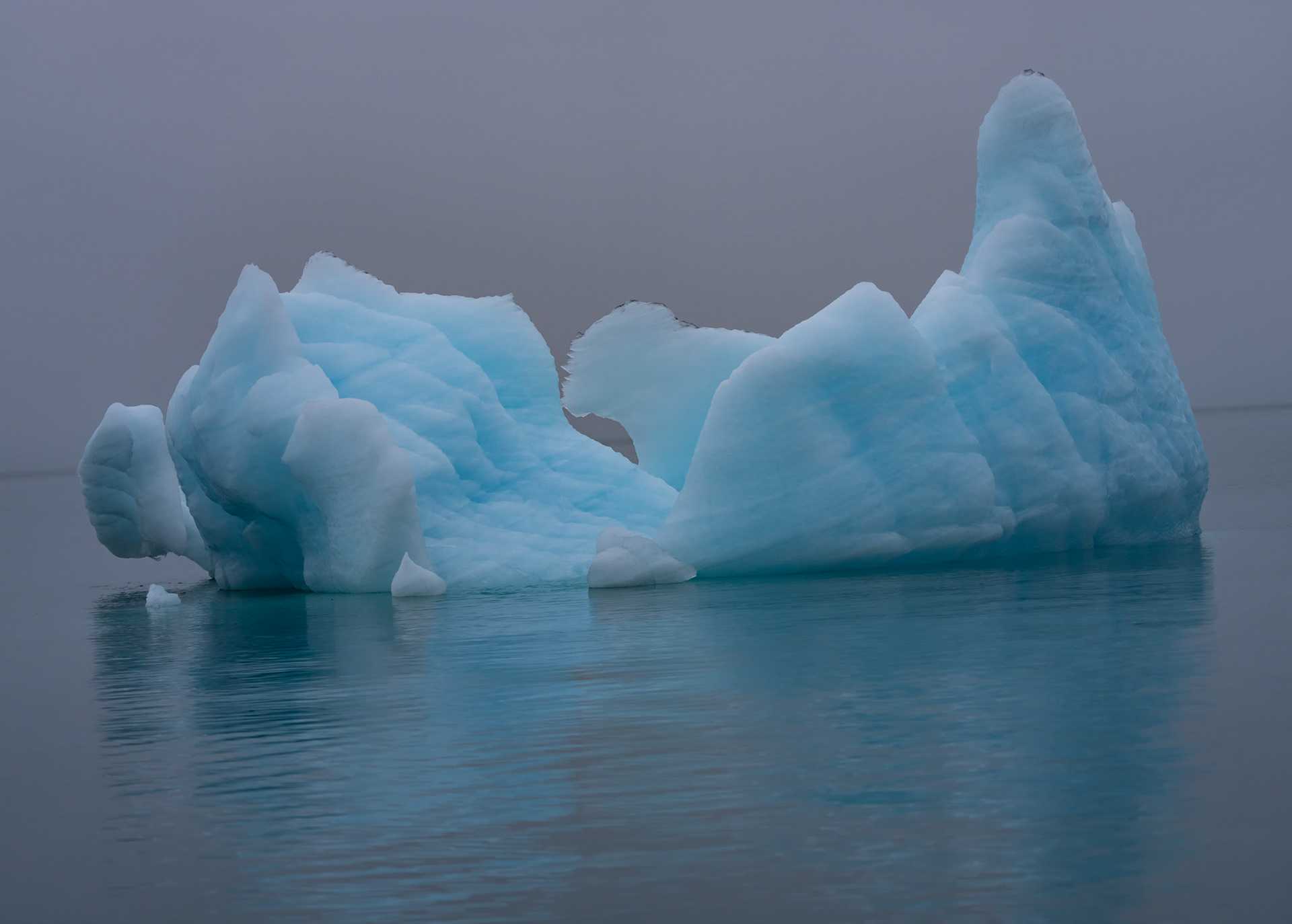 Iceberg near Vegafonna glacier, Svalbard. 05-08-2022.