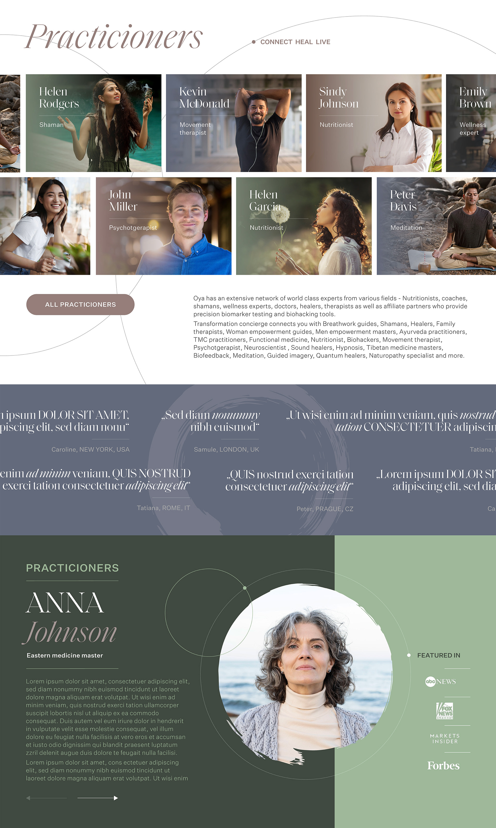 Webové stránky OYA CIRCLE