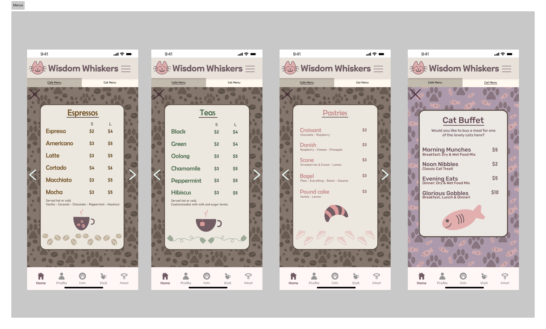Menu Pages