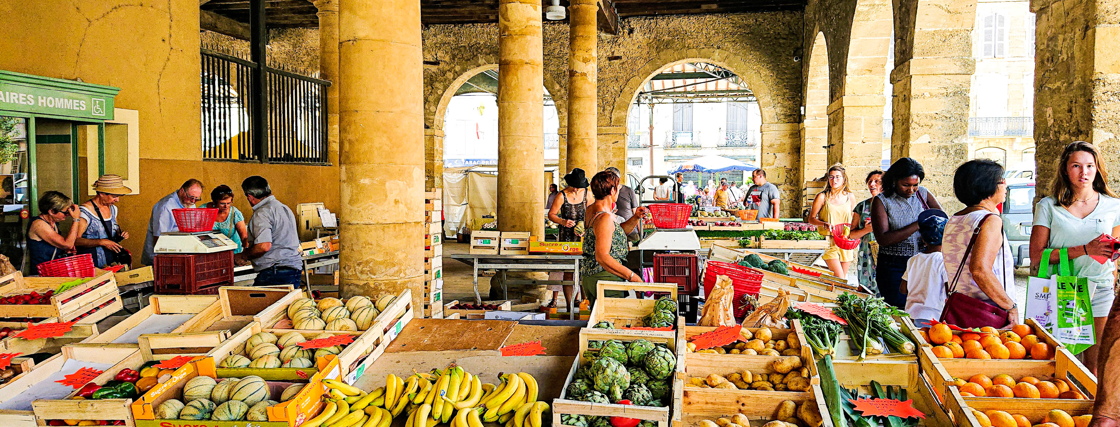 Vibrant Market in the Midi Pyrenees, France