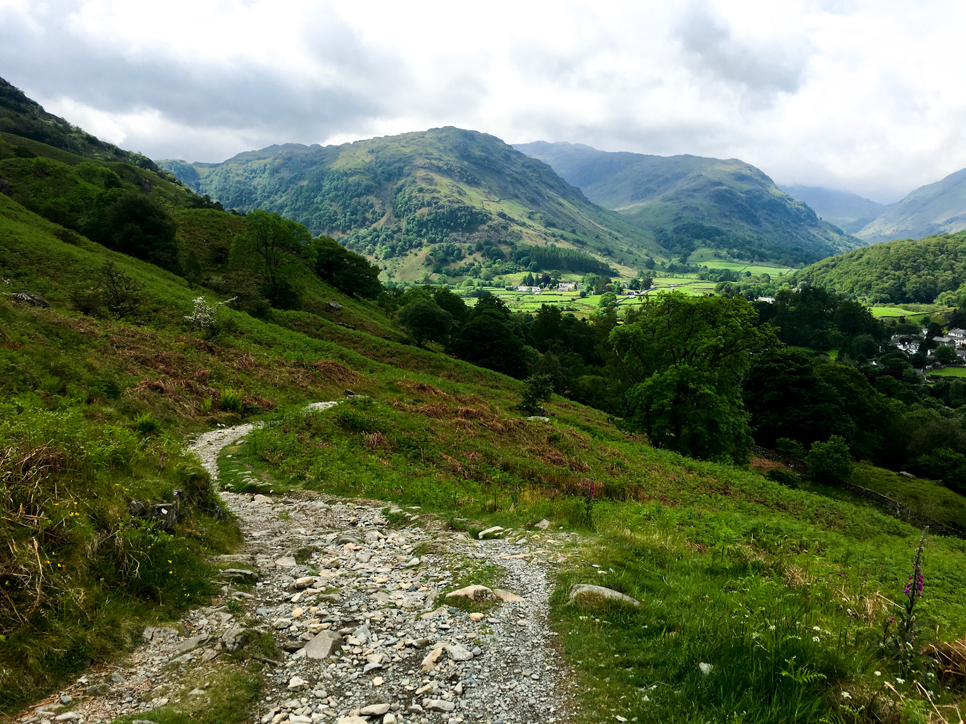 Looking towards Rosthwaite, Lake District, UK