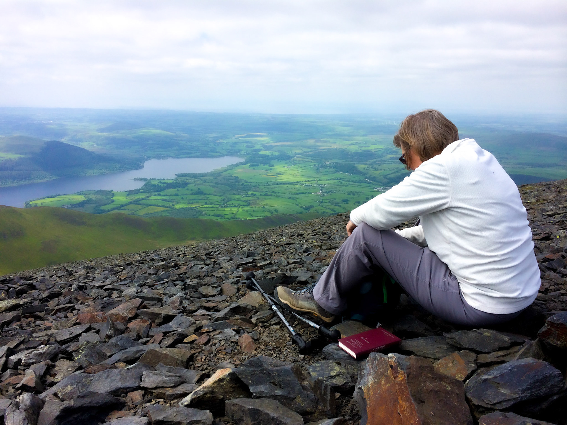 On top of Skiddaw, Lake District, UK