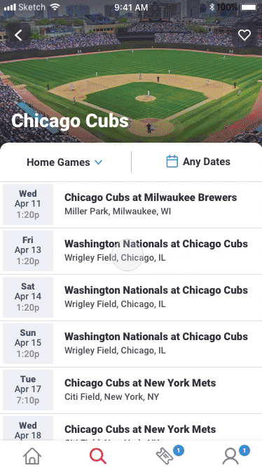 Reminding the user of rewards progress during their ticket selection without being obstructive to their shopping flow.