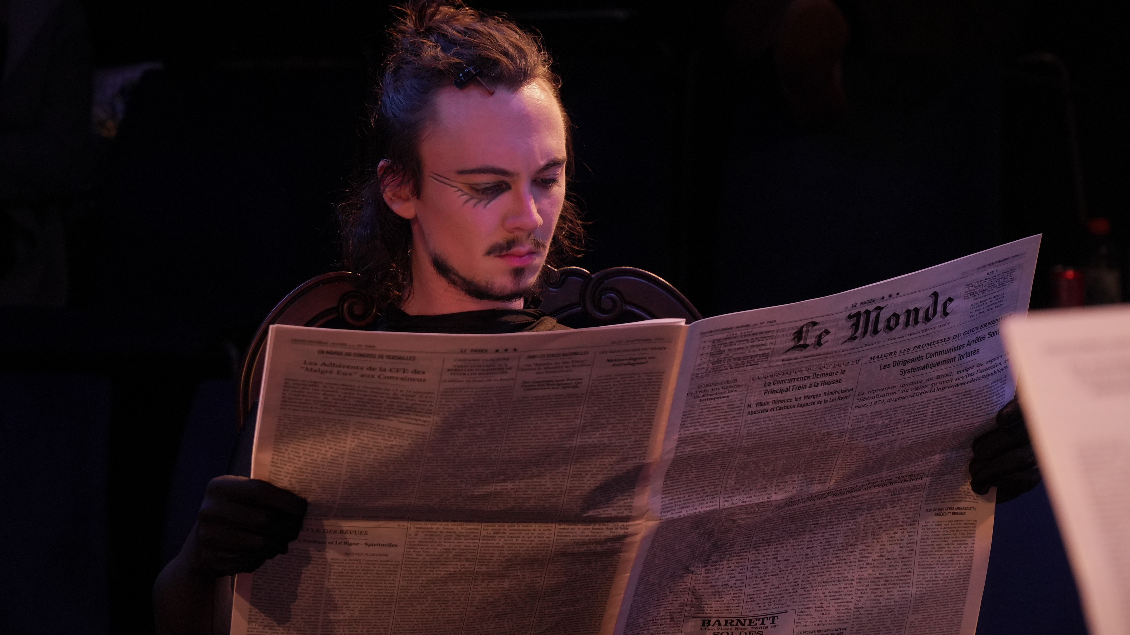 Period French newspaper (Goodbye, Doctor production photo)