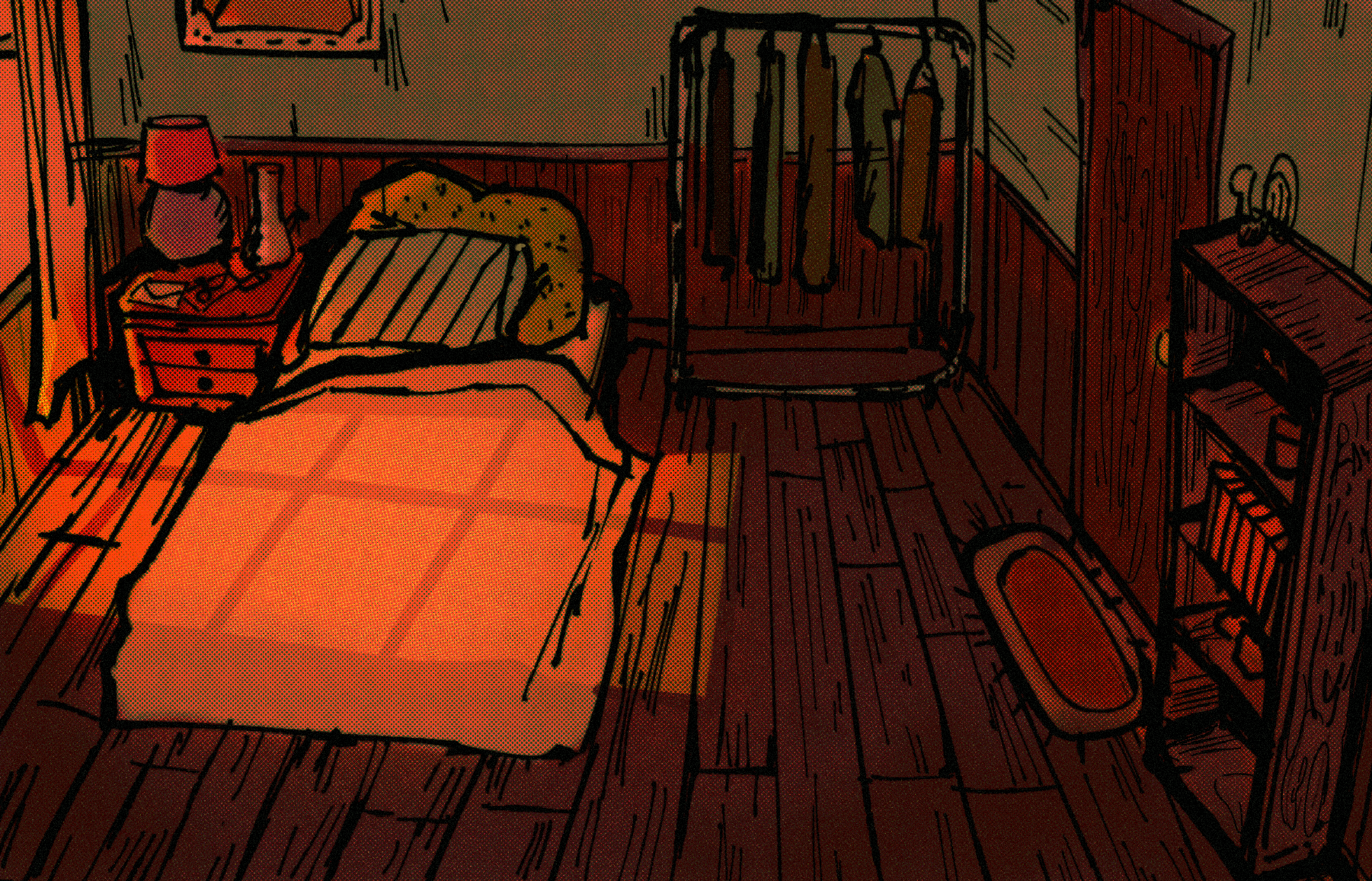 BACKGROUND FOR DELI GIRL COMIC, 2023