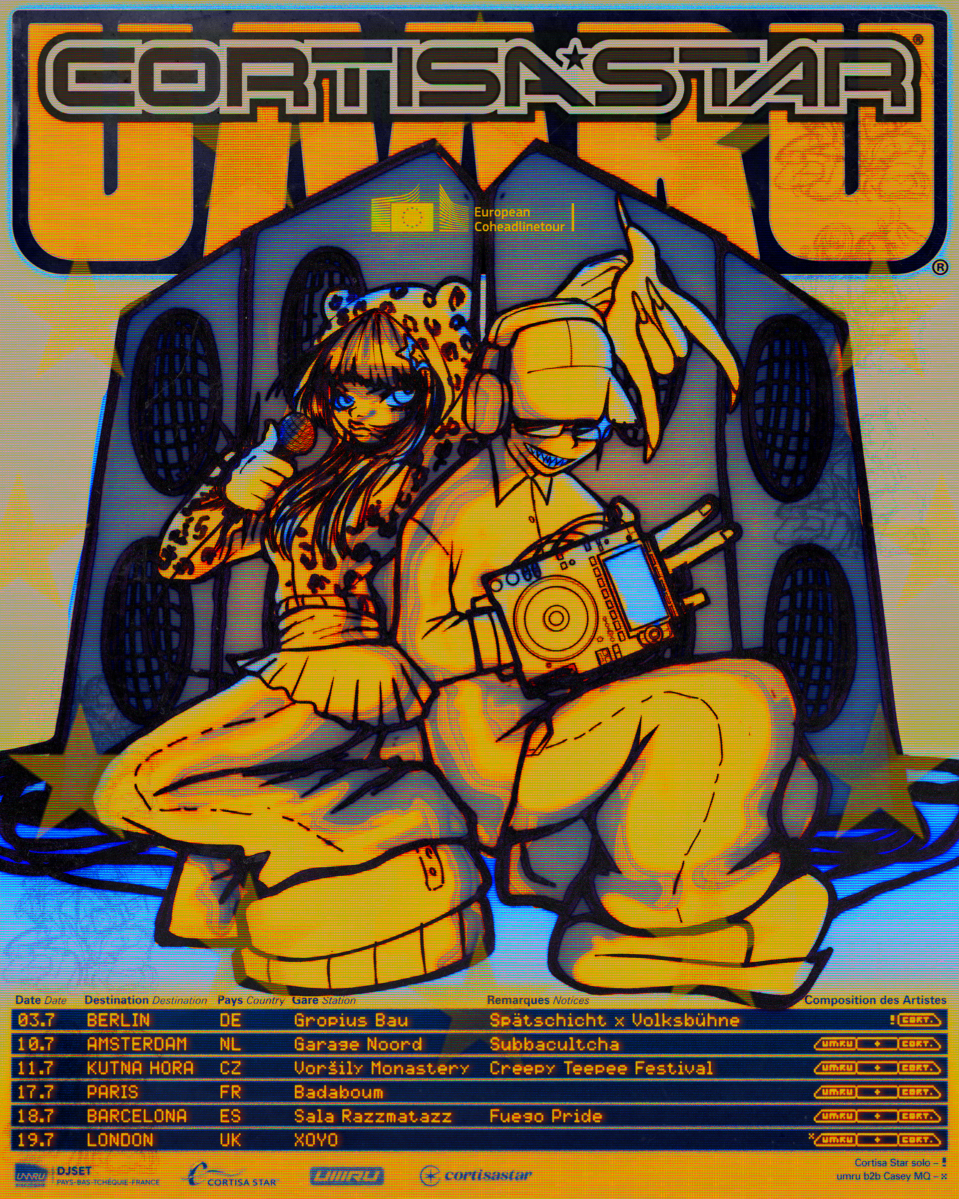 UMRU x CORTISA STAR EU TOUR POSTER (collab with umru), 2025