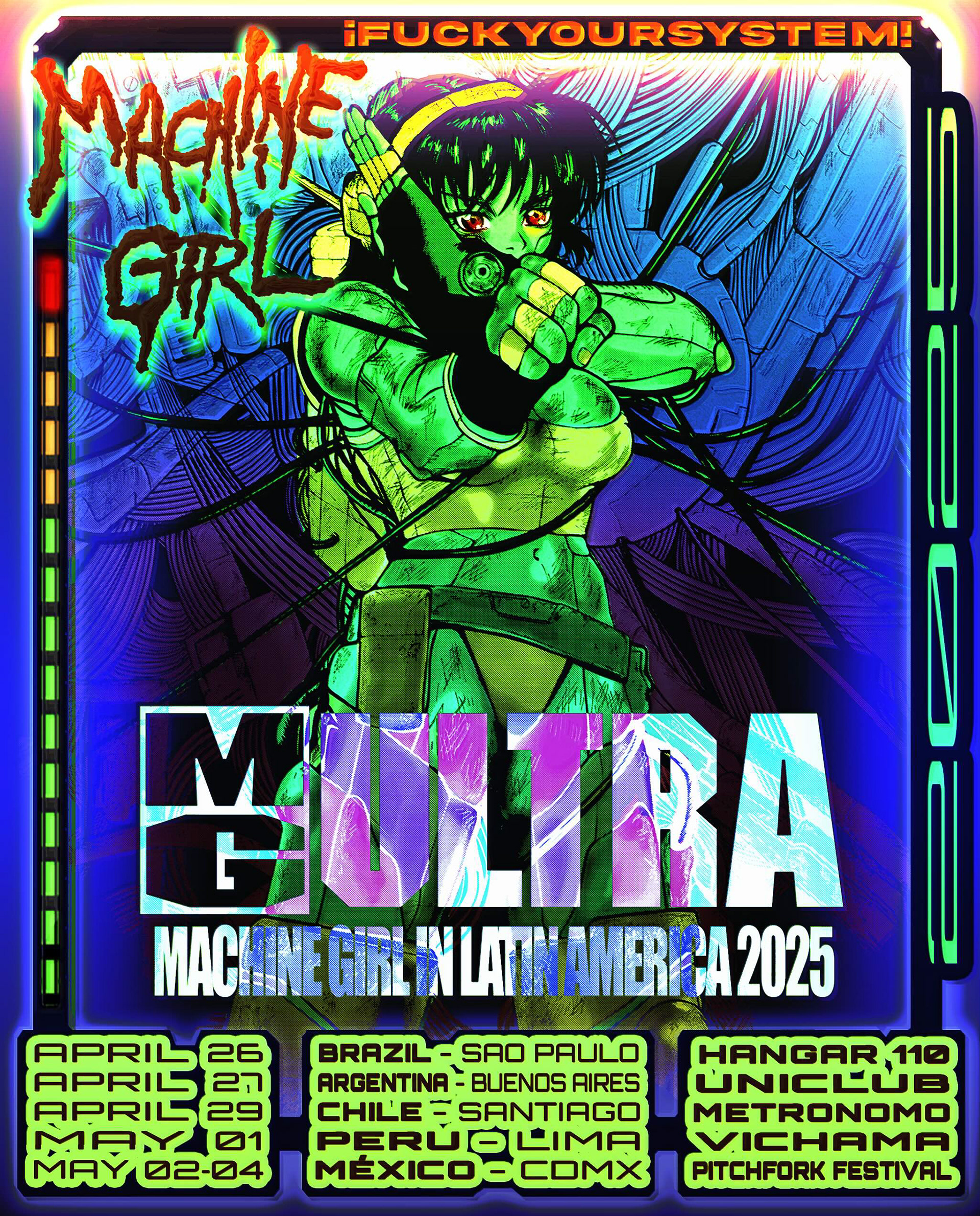MACHINE GIRL SOUTH AMERICA TOUR, 2025