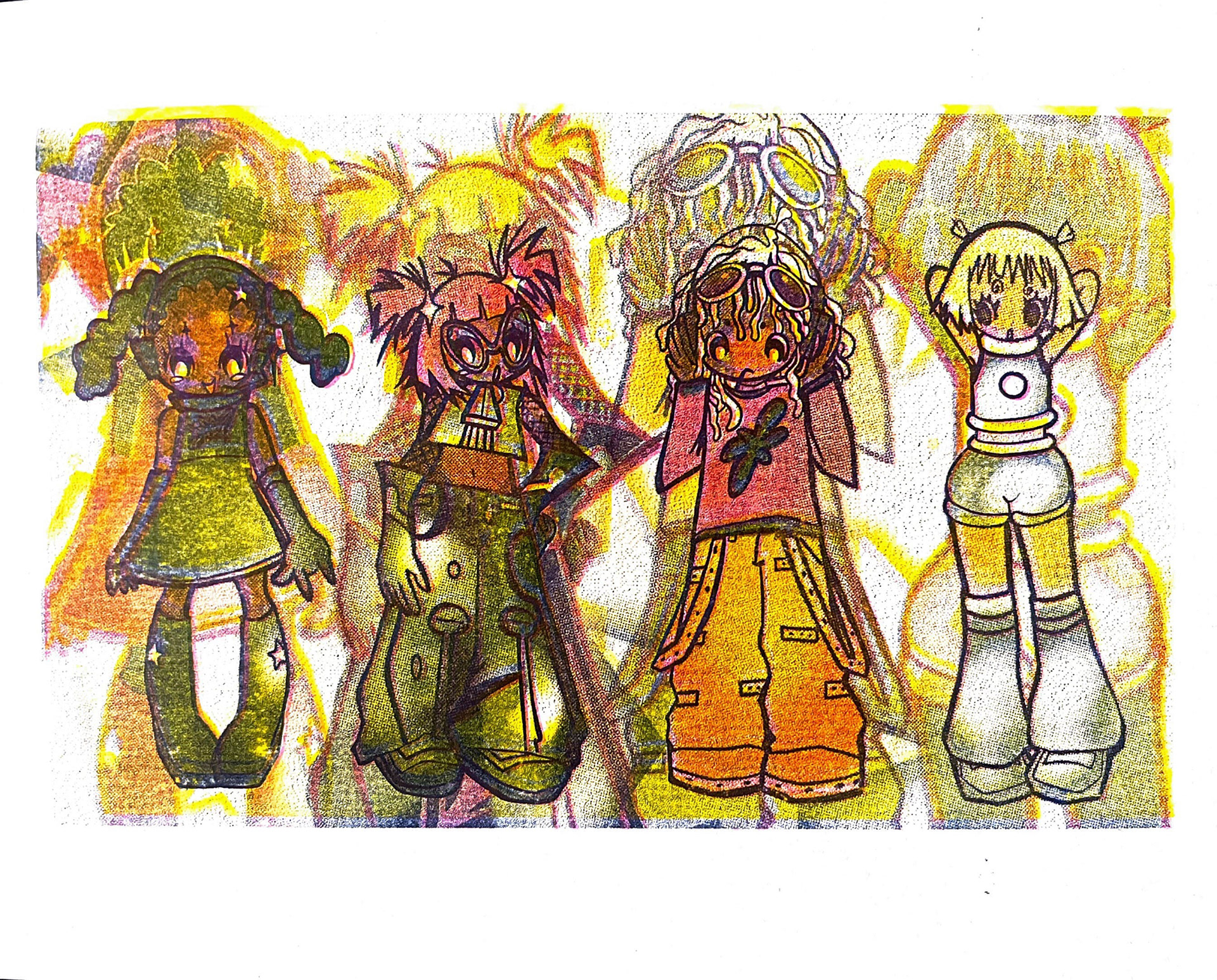 CYBER HELL RISOGRAPH FOR DEKOPON! MAGAZINE, 2023