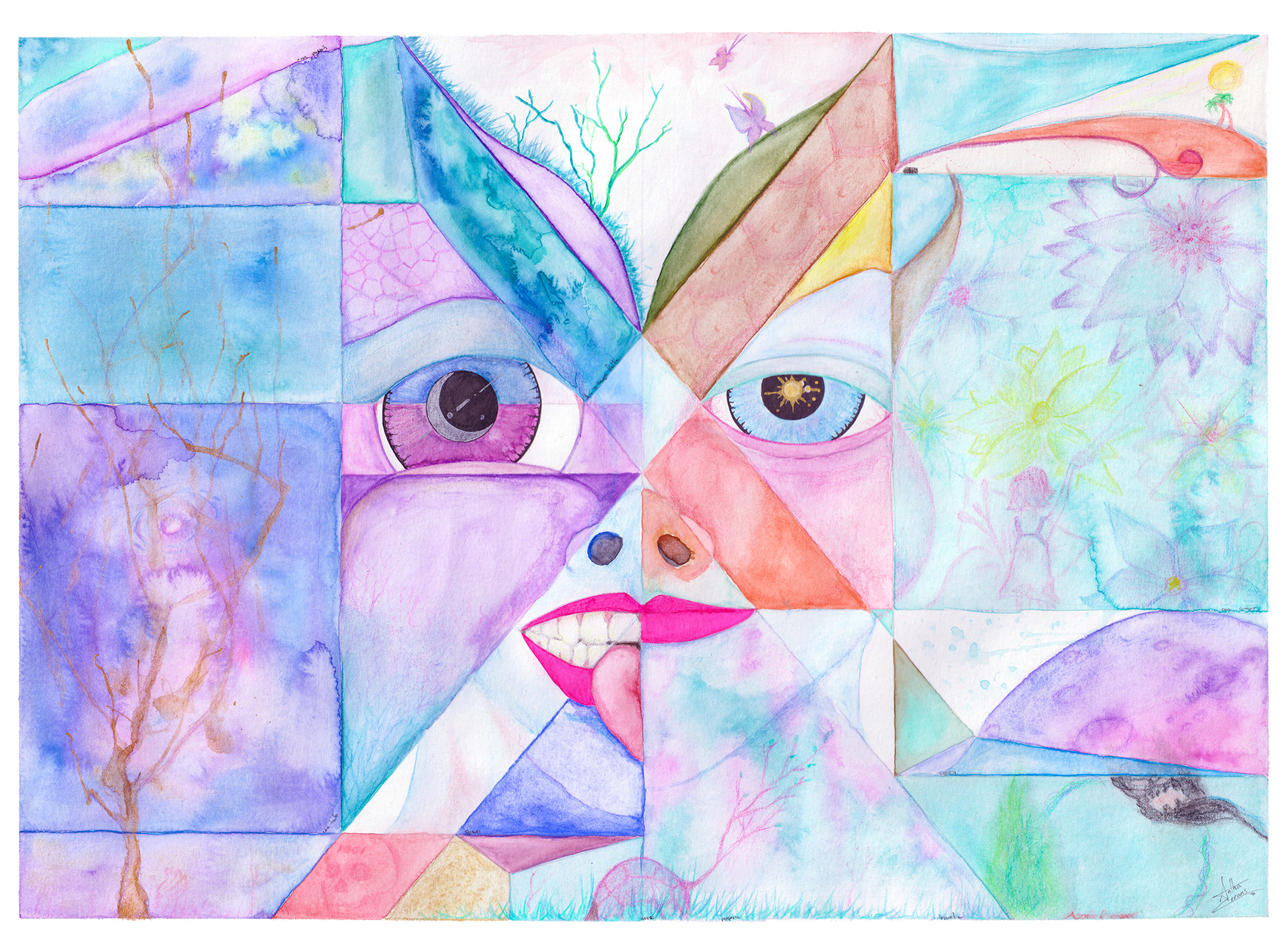 abstract painting, broken soul, broken heart.