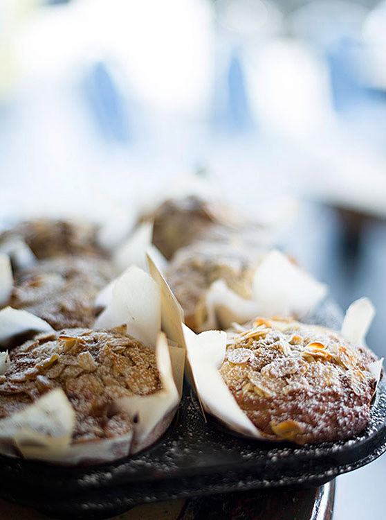 Frissen sült muffinok
