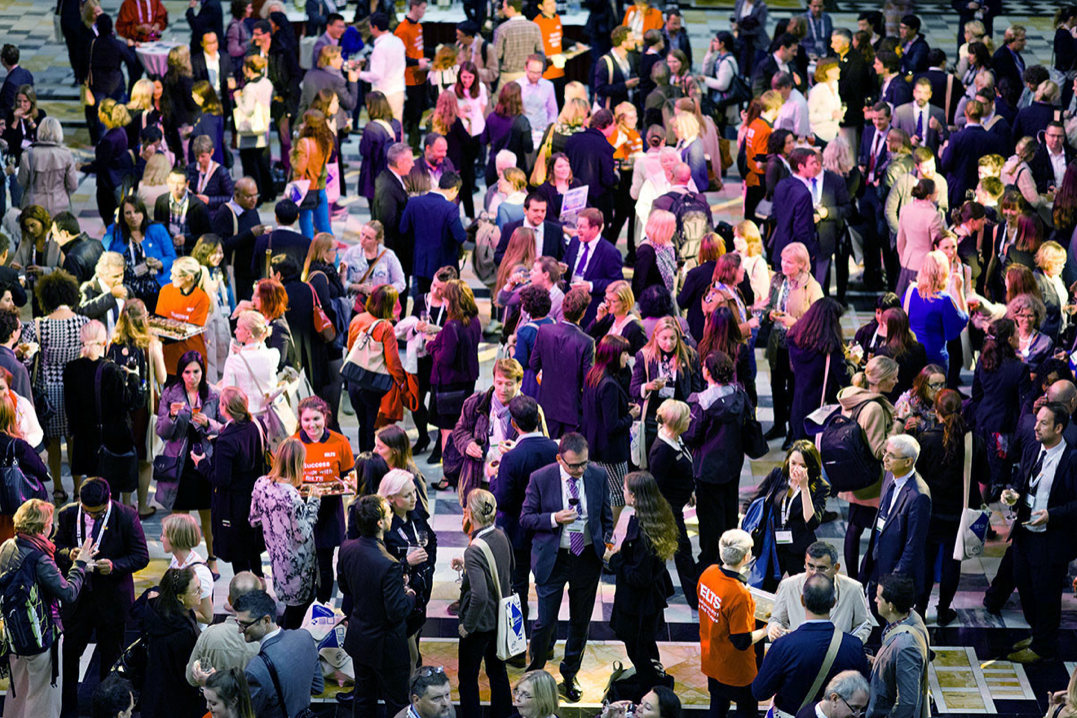 Crowd shot from above