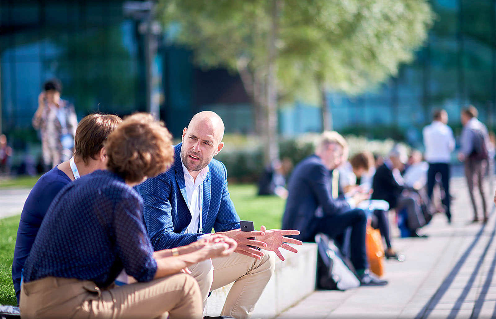 Networking during the event's break