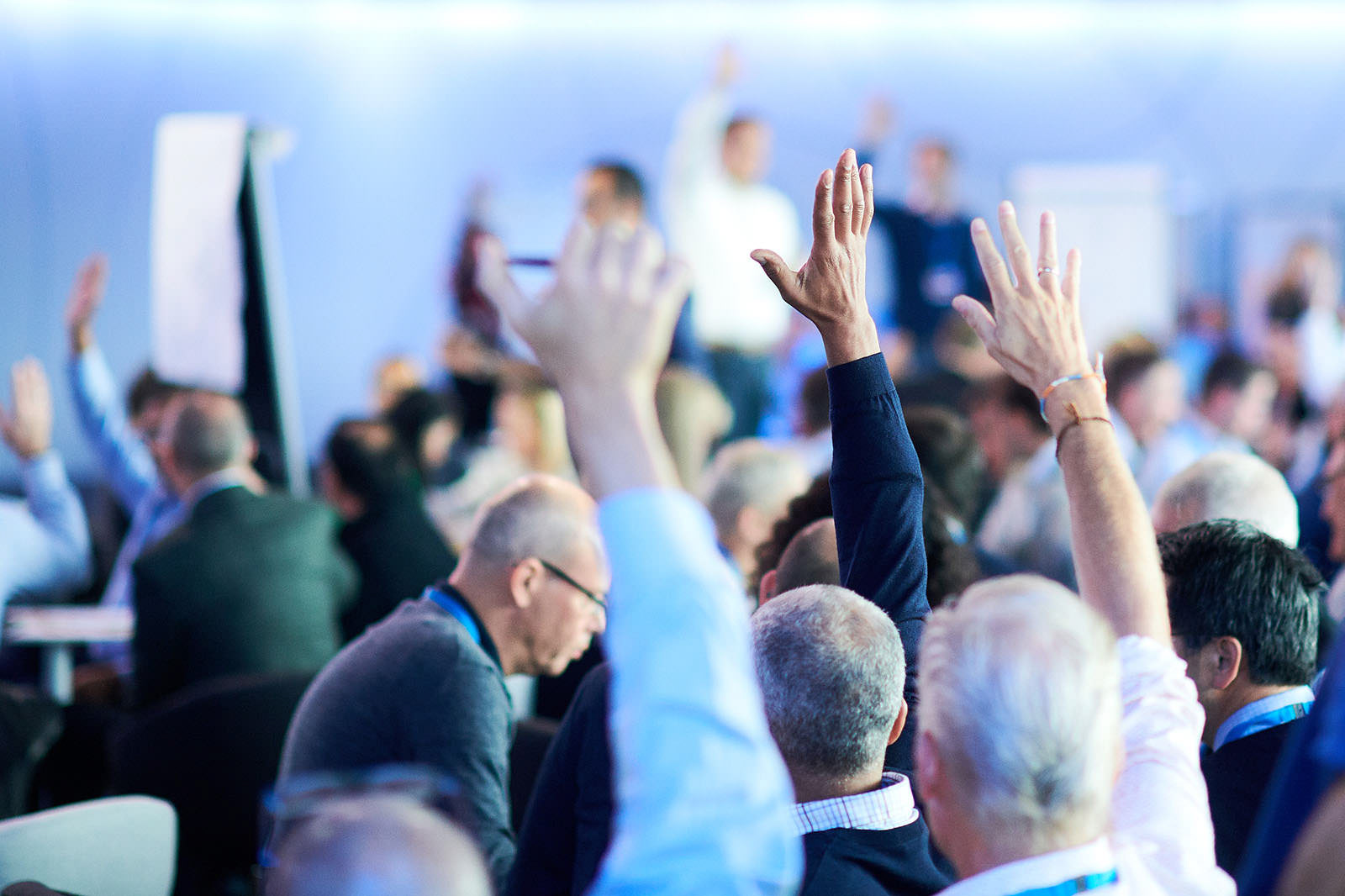 Hands of the participants while engaging during a session