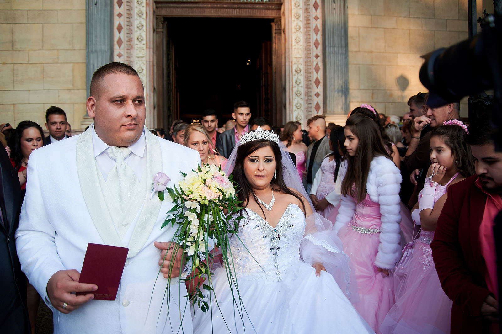 young couple at the St Stephen basilica in Budapest