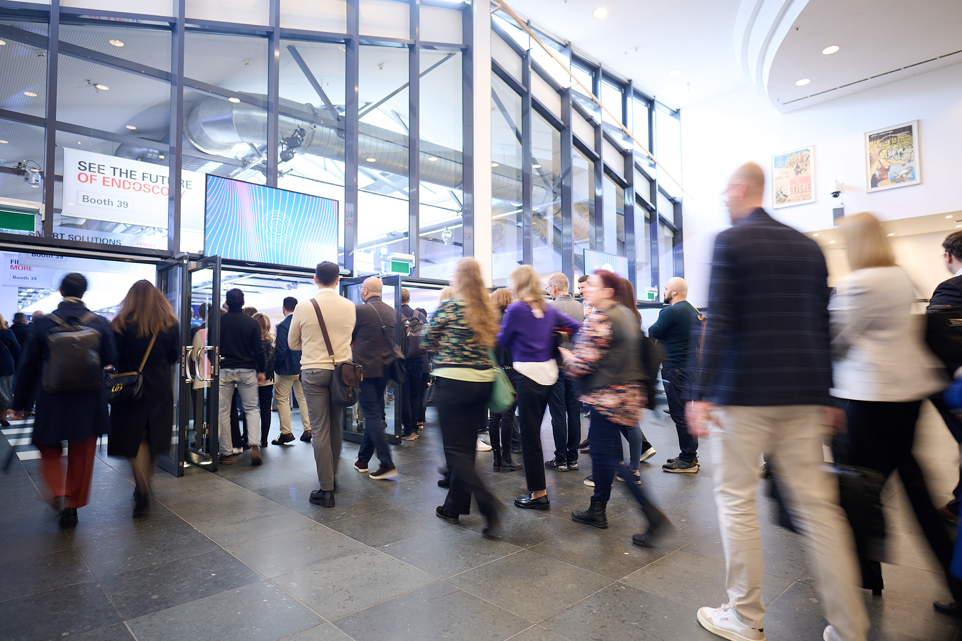 Conference attendees arrival