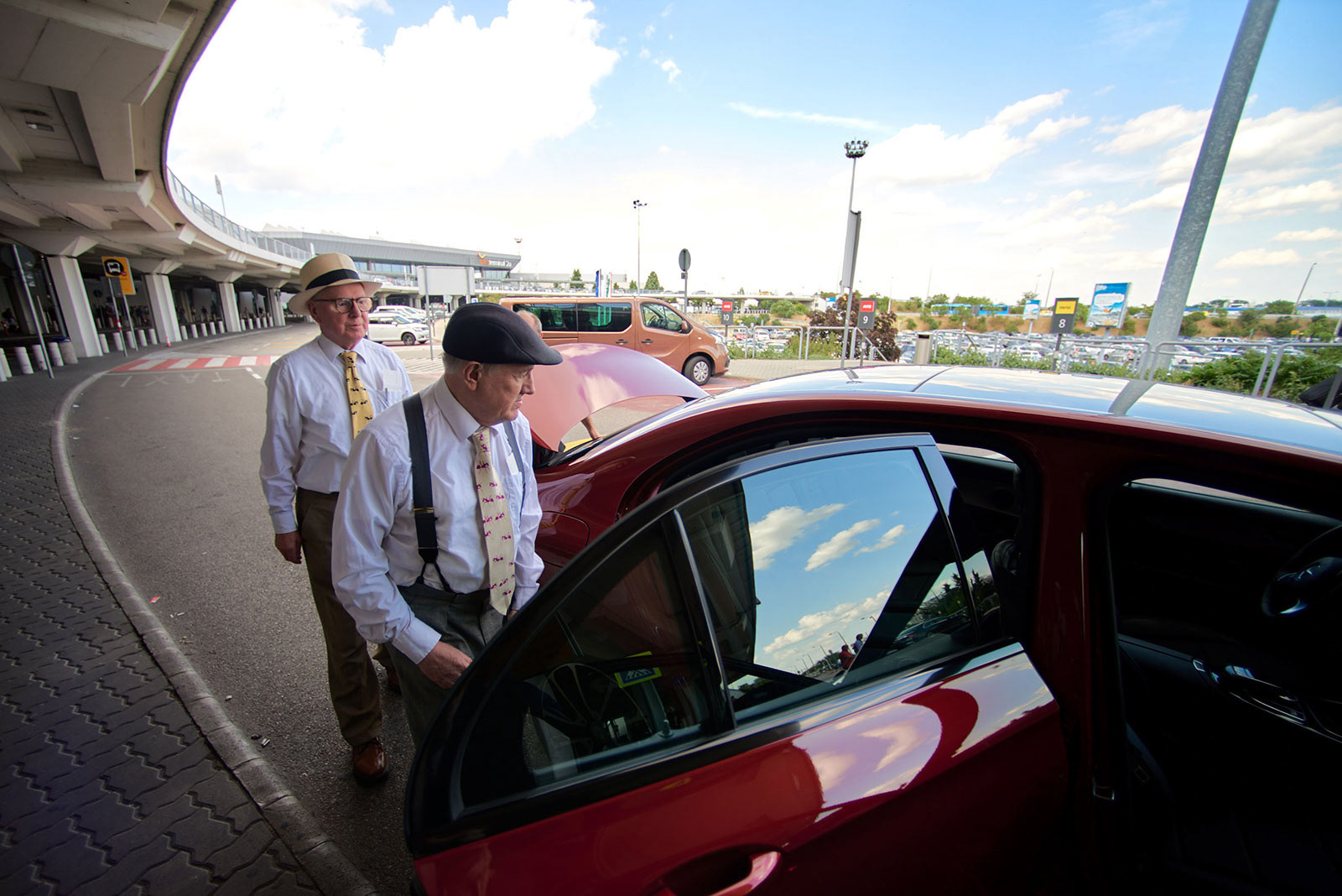 Gilbert & George at the airport