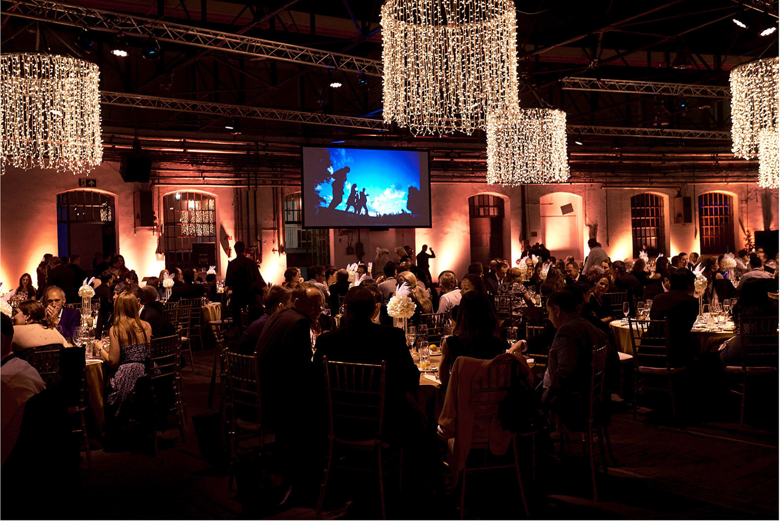 Photo screening at the Gala Dinner