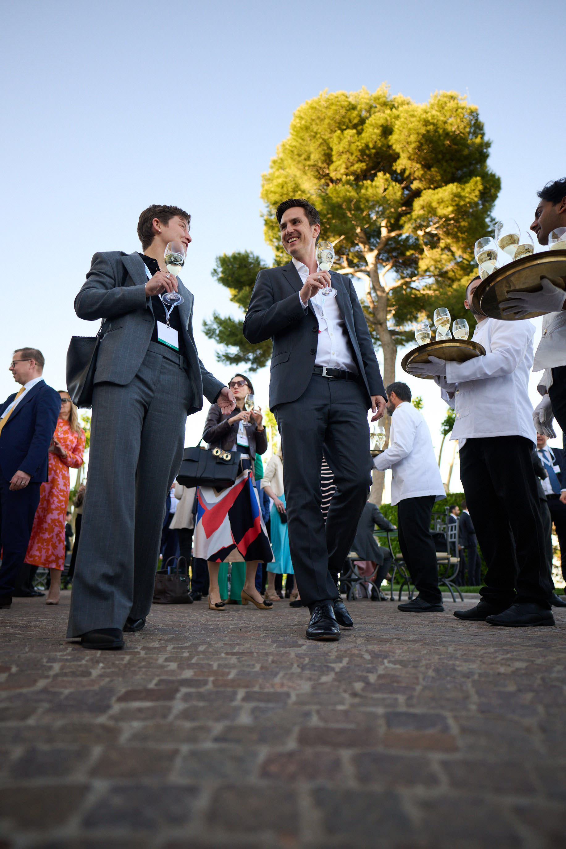 Guests arrive at Villa Miani.
