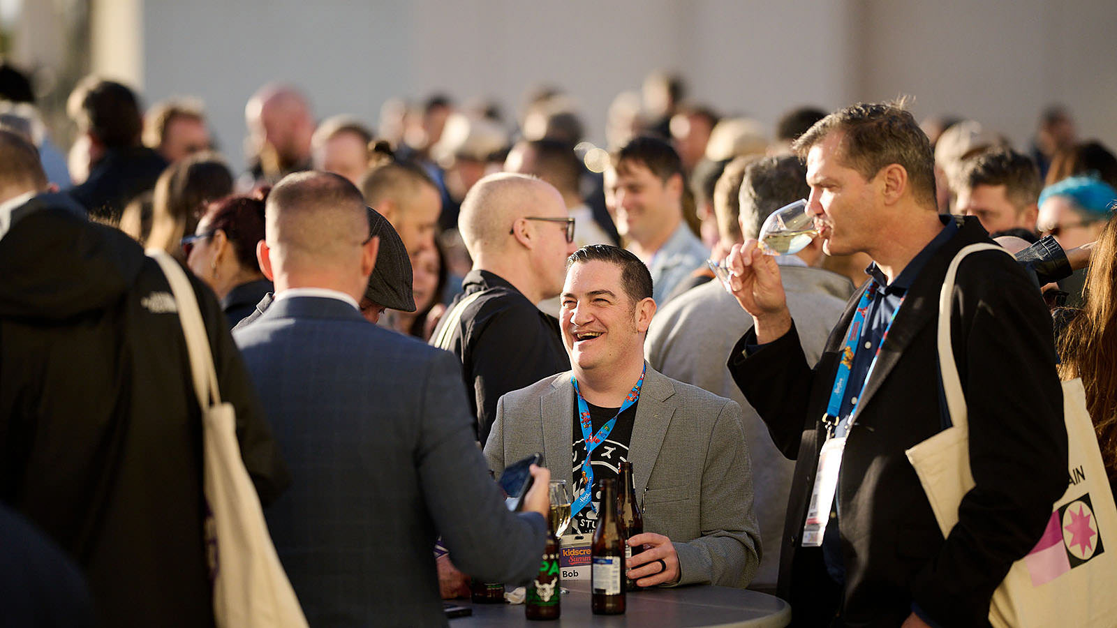 Massive turnout at the summit's closing reception.