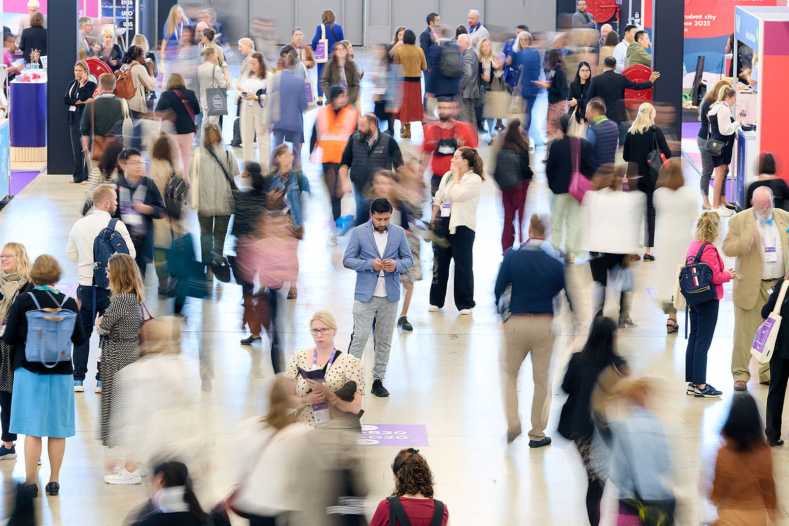 International conference photography of trade show exhibition booths